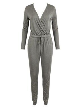 Gap Maternity Gray Long Sleeve Wrap Jumpsuit XS